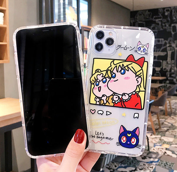 Lovely Sailormoon Phone Case for iphone 7/7plus/8/8P/X/XS/XR/XS Max/11/11 pro/11 pro max JK1931