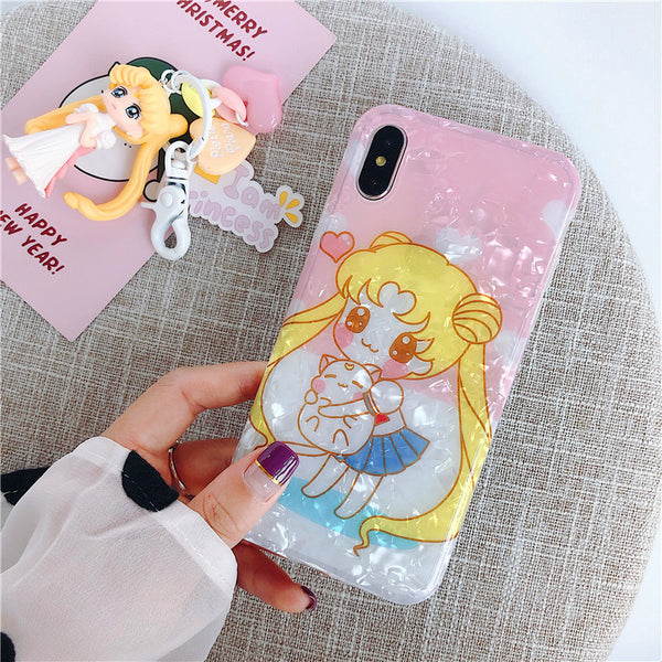 Lovely Sailormoon Phone Case for iphone 6/6s/6plus/7/7plus/8/8P/X/XS/XR/XS Max JK1653