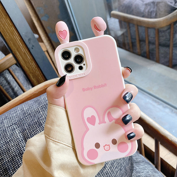 Cute Rabbit and Deer Phone Case for iphone 7plus/8P/X/XS/XR/XS Max/11/11pro max/12/12pro/12pro max/13/13pro/13pro max JK3070