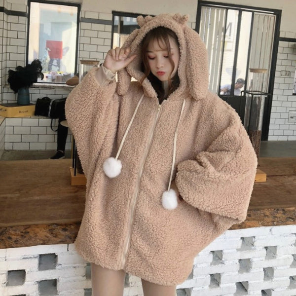 Fashion Rabbit Ears Hoodie Coat JK1775