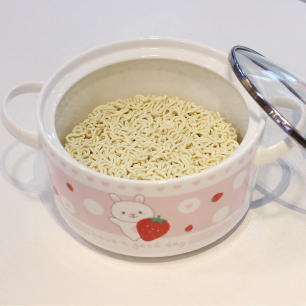 Rabbit and Bear Printed Bowl JK2432