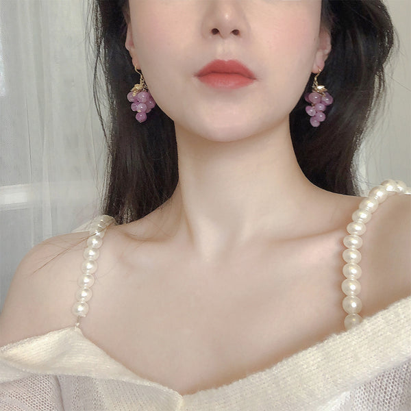 Purple Grapes Earrings/Clips JK2715