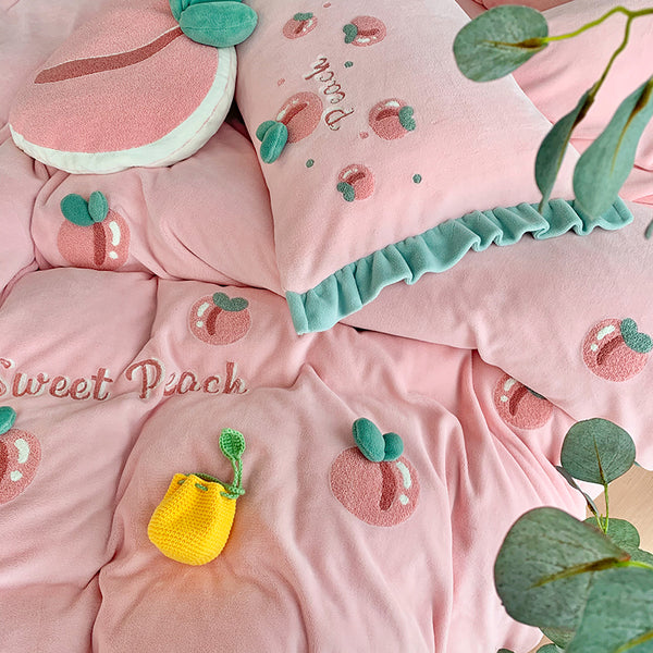 Cute Peach Bedding Set JK2831