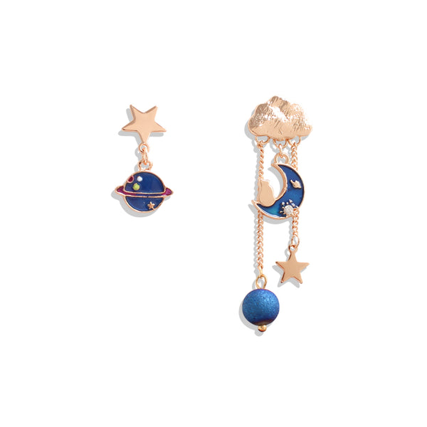 Moon and Star Earrings/Clips JK2619