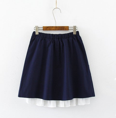 Lovely Cat High Waist Plaid Skirt JK2305