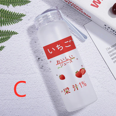 Fashion Strawberry Glass Water Bottle  JK1687