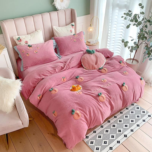 Cute Peach Bedding Set JK2831