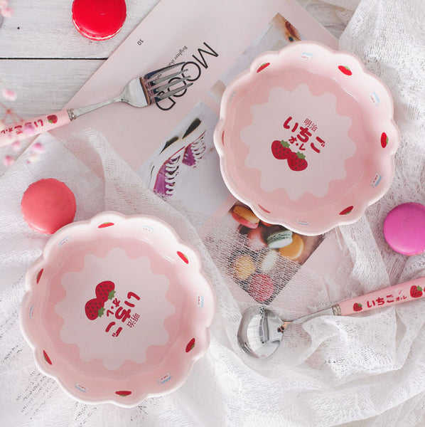 Pink Strawberry Bowl JK2505