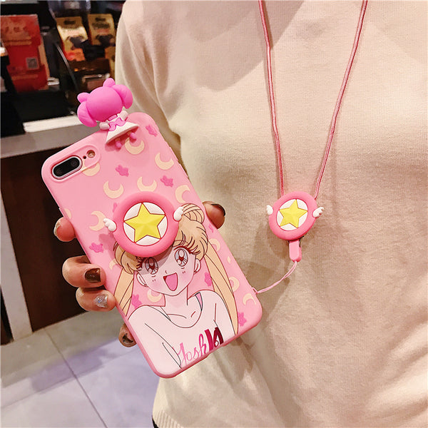 Pink Usagi Phone Case for iphone 6/6s/6plus/7/7plus/8/8P/X/XS/XR/XS Max JK1240