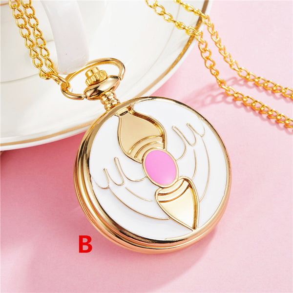 Sailormoon and Sakura Pocket Watch  JK1166
