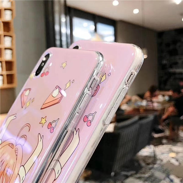 Cute Sakura Phone Case for iphone 6/6s/6plus/7/7plus/8/8P/X/XS/XR/XS Max JK1682