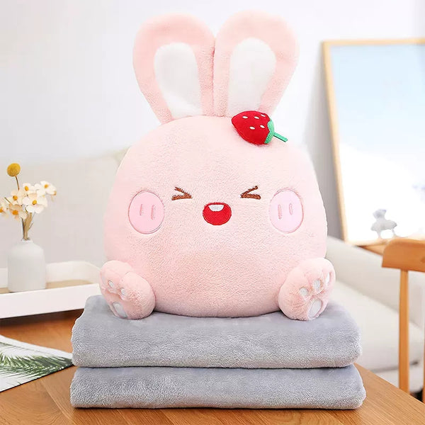 Lovely Rabbit Pillow And Blanket JK3436