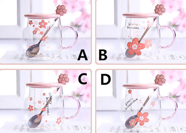 Cute Sakura Glass Cup JK2450