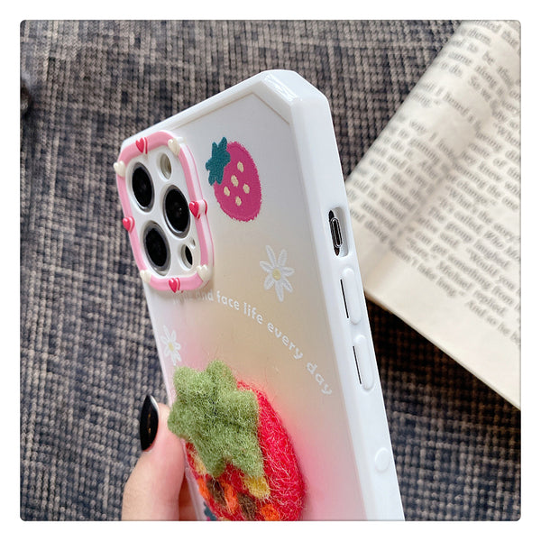 Sweet Strawberry Phone Case for iphone 7plus/8P/X/XS/XR/XS Max/11/11pro/11pro max/12/12pro/12pro max/12mini/13/13pro/13pro max JK2951