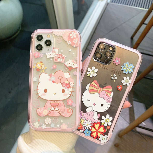 Cute Hellokitty Phone Case for iphone7/7plus/8/8P/X/XS/XR/XS Max/11/11 pro/11 pro max JK2036