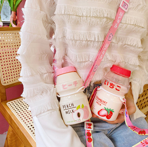 Cute Fruits Milk Water Bottle  JK2027