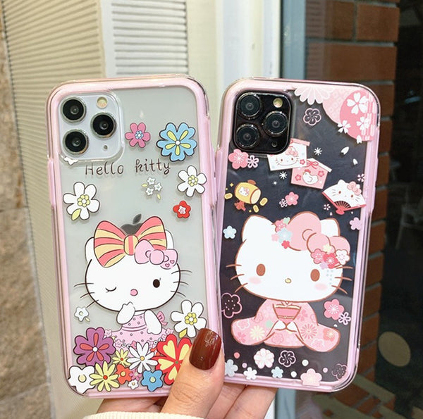 Cute Hellokitty Phone Case for iphone7/7plus/8/8P/X/XS/XR/XS Max/11/11 pro/11 pro max JK2036