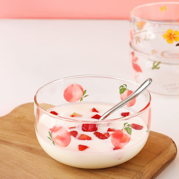Cute Peach Printed Bowl JK2270