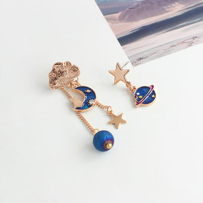 Moon and Star Earrings/Clips JK2619