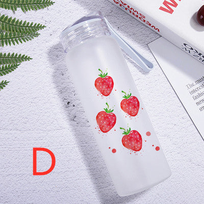 Fashion Strawberry Glass Water Bottle  JK1687