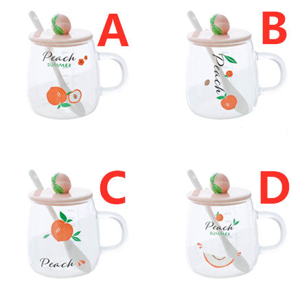 Sweet Peach Glass Cup JK2703