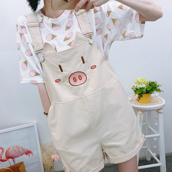 Lovely Pigs Strap Shorts JK1550