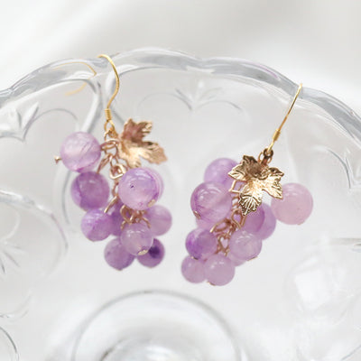 Purple Grapes Earrings/Clips JK2715