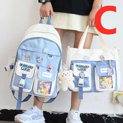 Fashion Cartoon Backpack and Shoulderbag Set JK3199