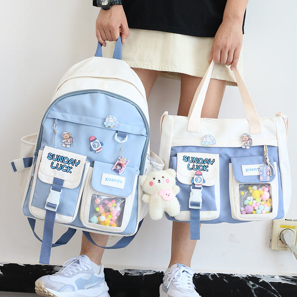 Fashion Cartoon Backpack and Shoulderbag Set JK3199