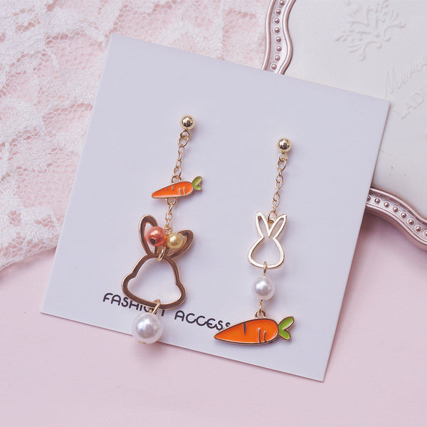 Cute Rabbit Earrings/Clips JK3000