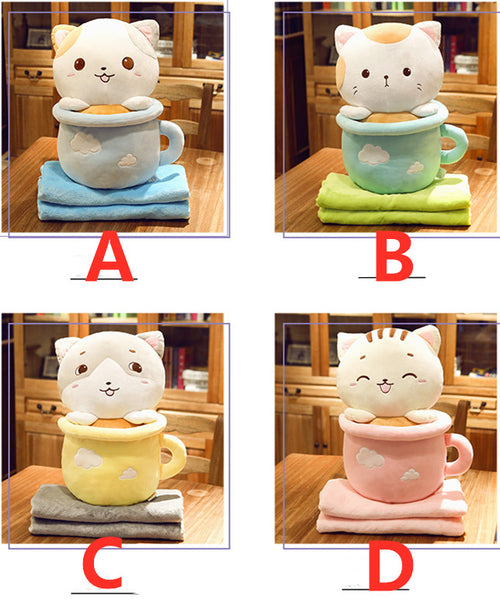 Lovely Cats Pillow And  Blanket JK1956