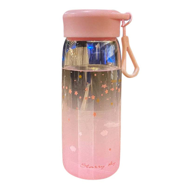 Cute Stars Glass Water Bottle  JK2290