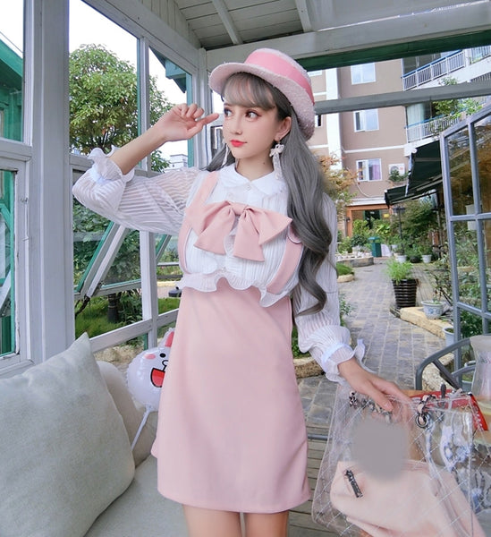 Fashion Bow-knot One-piece Dress JK1924