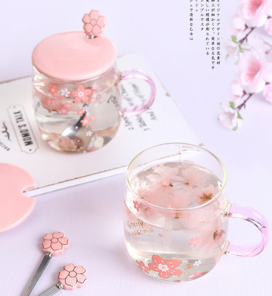 Cute Sakura Glass Cup JK2450