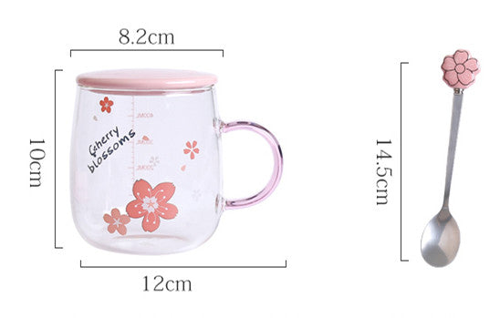 Cute Sakura Glass Cup JK2450