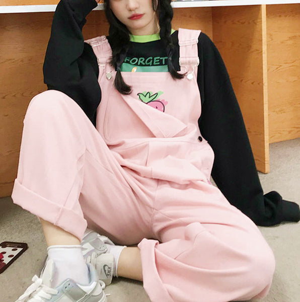 Sweet Strawberry Strap Pants JK3127