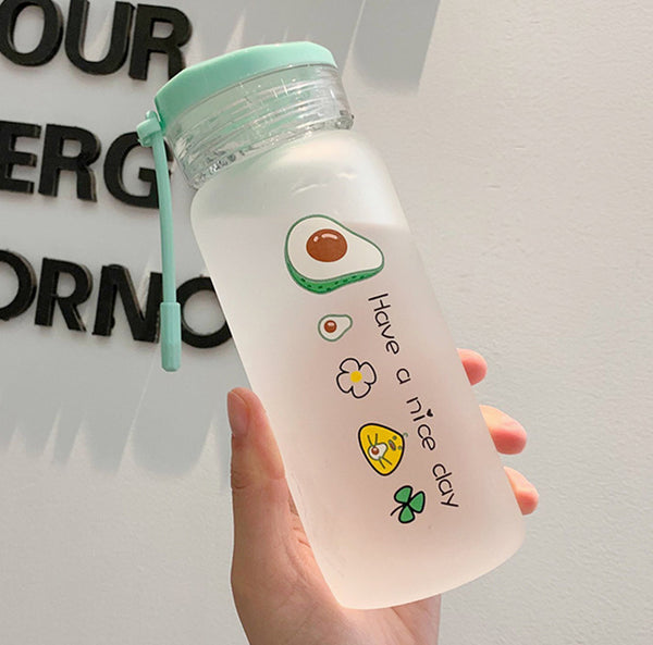Cute Fruits Glass Water Bottle JK2271