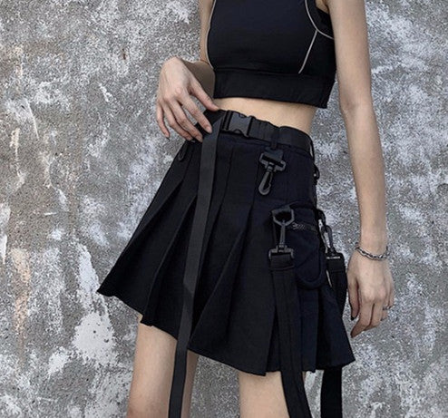 Fashion High Waist Plaid Skirt JK2064