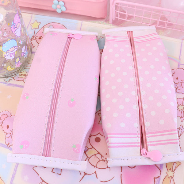 Kawaii Strawberry Milk Stationery Bag  JK1805
