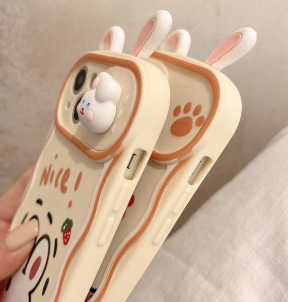 Lovely Rabbit Phone Case for iphone 11/11pro max/12/12pro/12pro max/13/13pro/13pro max/14/14plus/14pro/14pro max JK3360