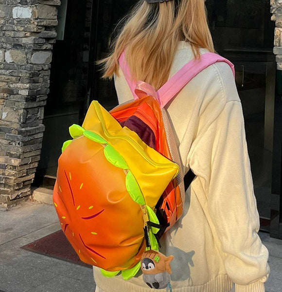 Cute Hamburger Backpack JK3505