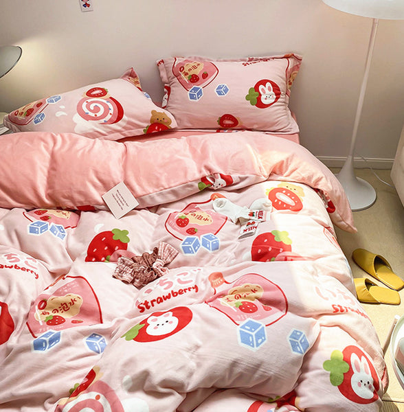Strawberry Milk Bedding Set JK3153