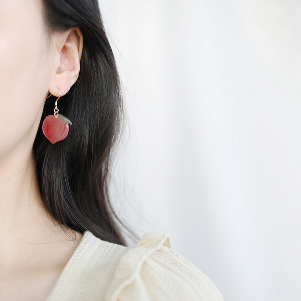 Cute Peach Earrings/Clips JK2221