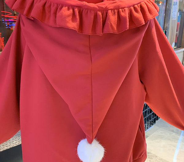 Red Milky Hoodie Dress Set JK1787