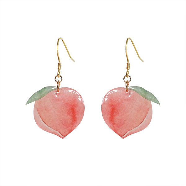 Cute Peach Earrings/Clips JK2221