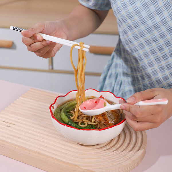 Cute Strawberry Ceramic Spoon JK3413