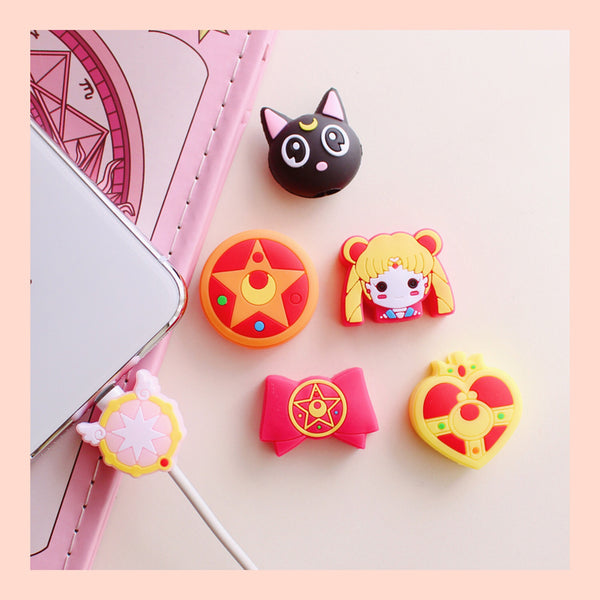 Cartoon Sailormoon Phone Charger Date Wire Protector JK1993