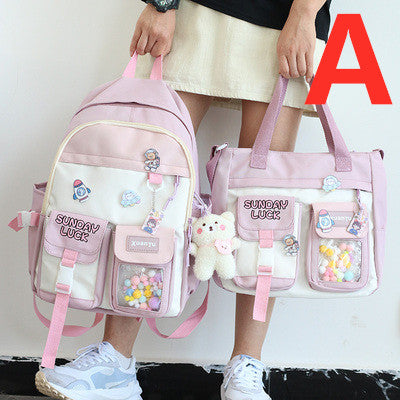 Fashion Cartoon Backpack and Shoulderbag Set JK3199