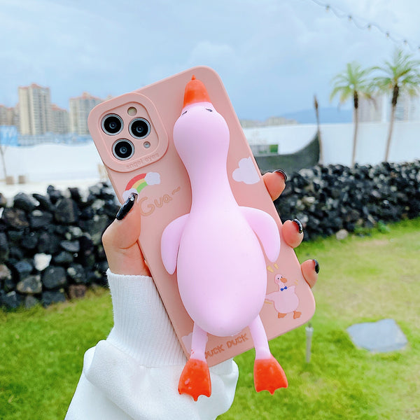 Lovely Duck Phone Case for iphone7/7plus/8/8P/X/XS/XR/XS Max/11/11 pro/11 pro max/12/12pro/12mini/12pro max JK2780