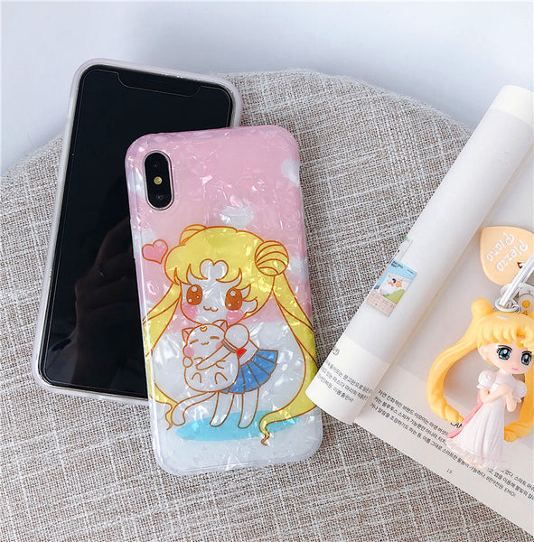 Lovely Sailormoon Phone Case for iphone 6/6s/6plus/7/7plus/8/8P/X/XS/XR/XS Max JK1653